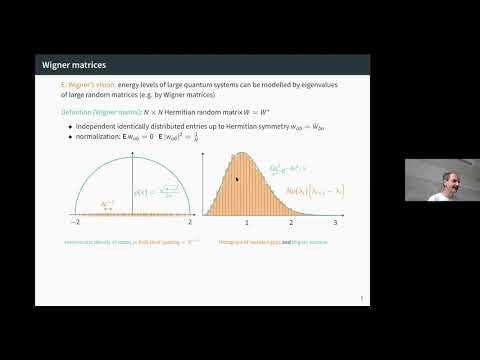 László Erdös: Eigenstate thermalisation hypothesis and Gaussian fluctuations for Wigner matrices