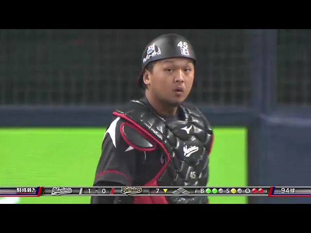 【7回裏】マリーンズ・田村が正確な送球で盗塁阻止!! 2016/8/6 Bs-M