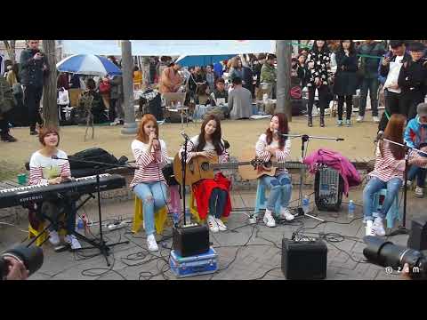 150329 CLC Crystal Clear 씨엘씨 Sorn   임세준 오늘은 가지마 홍대버스킹 홍대놀이터 직캠 fancam