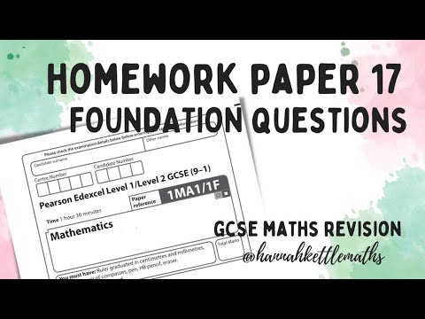 Half Past Paper - Week 17 - Foundation (Calculator) Edexcel GCSE Maths - Maths Revision