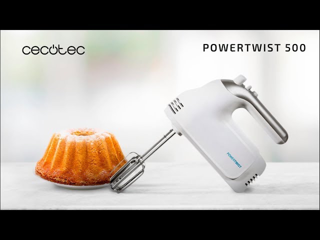 Batedeira Cecotec PowerTwist 500 500W 5 velocidades Turbo Design ergonómico video