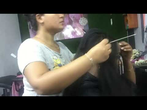 Crimp hairstyle for bride