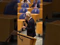 Wilders (PVV) over handjeklap tussen D66 & VVD over Voorzitterschap Vera Bergkamp.