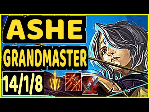 XDSMILEY (ASHE) - 14/1/8 KDA BOTTOM ADC GAMEPLAY - EUW Ranked GRANDMASTER