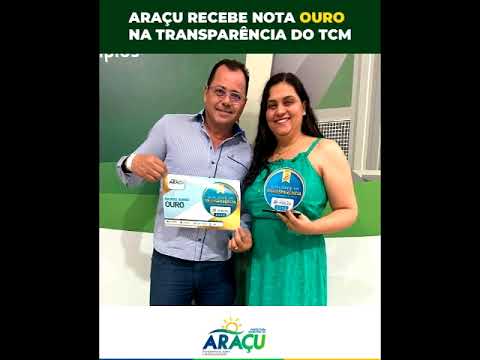 PREMIAÇÃO POR TRANSPARÊNCIA  PREFEITO DE ARAÇU GOIAS