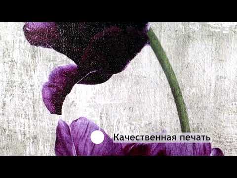 Миниатюра изображения товара Картина Декарт Фиолетовые тюльпаны-2 8Л0009 (в раме)