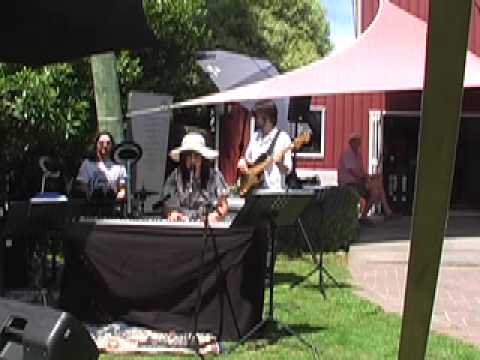 Chanelle Davis sings the  Blues & Daniel Munro plays harmonica at Moana Park Winery