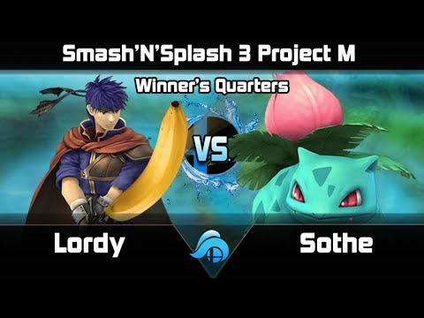 Smash n Splash 3 Project M Top 32 Winners Quarters - Lordy (Ike) vs. Sothe (Ivysaur)