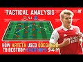 How Arteta Used Odegaard To Destroy Everton's 5-4-1 | Arsenal 5-1 Everton | Tactical Analysis