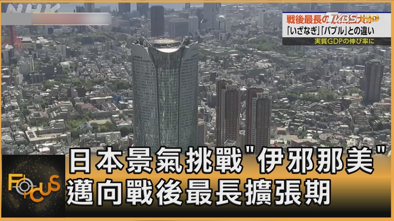FOCUS全球新聞／日本景氣挑戰「伊邪那美」 邁向戰後最長擴張期