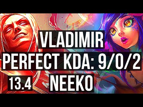 VLAD vs NEEKO (TOP) | 9/0/2, 2.5M mastery, Legendary, Rank 9 Vlad | EUW Challenger | 13.4