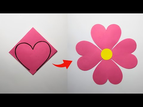 Flower Making | How to make a simple paper flowers step by step🌸