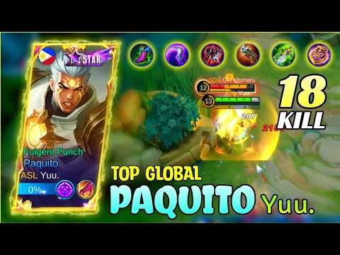 18kill Paquito Best Build 2023 - Top Global Paquito by Yuu. Mobile Legends MLBB