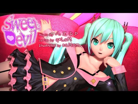 [60fps Full風] Sweet Devil - Hatsune Miku 初音ミク Project DIVA Arcade English lyrics Romaji subtitles