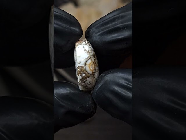 حجر عقيق داؤدي مصور هيئة عيون طبيعي