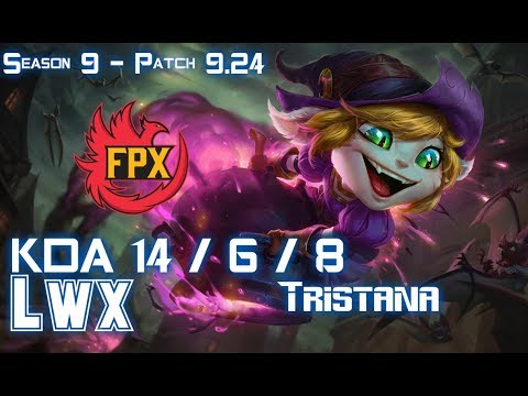 FPX Lwx TRISTANA vs XAYAH ADC - Patch 9.24 KR Ranked