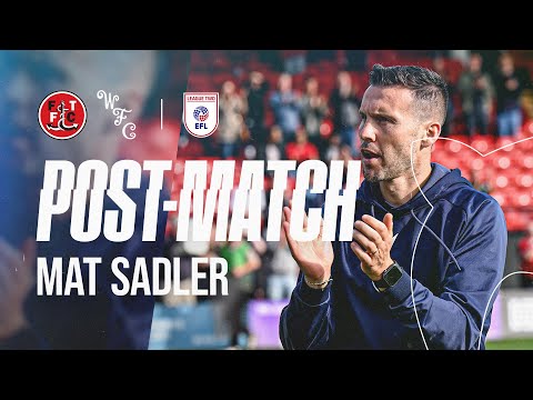 Post-match: Mat Sadler reflects on draw at Fleetwood Town