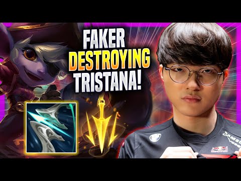 FAKER DESTROYING WITH TRISTANA! - T1 Faker Plays Tristana MID vs Viktor! | Season 2023