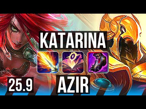 KATARINA vs AZIR (MID) | Legendary | KR Diamond | 25.9