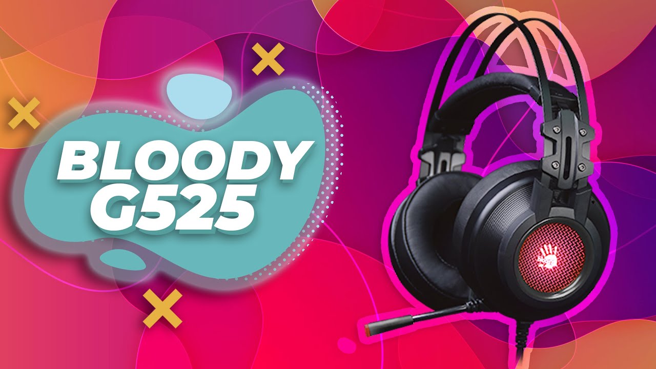 Гарнітура ігрова Bloody G525 з підсвічуванням, USB чорна