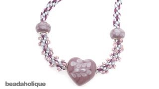 How to Add an European Style Large Hole Bead to Beaded Kumihimo