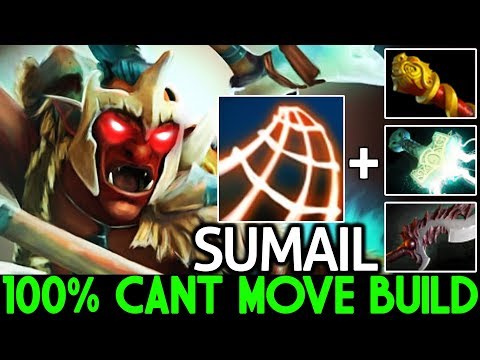 SumaiL [Troll Warlord] WTF 100% Cant Move Build Cancer Gameplay 7.22 Dota 2