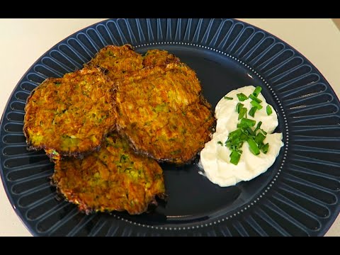 Zucchini cabbage pancakes, Slovenian recipe
