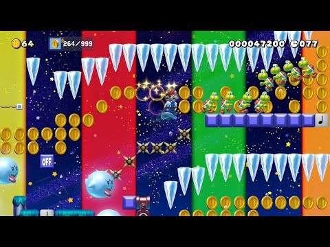 Super Mario Maker 2 - 真☆宇宙の全自動マリオ Automatic(100second) by かいとZZ - No Commentary