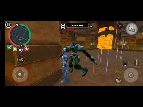 Rope Hero vice town Mission Kill Robot boss