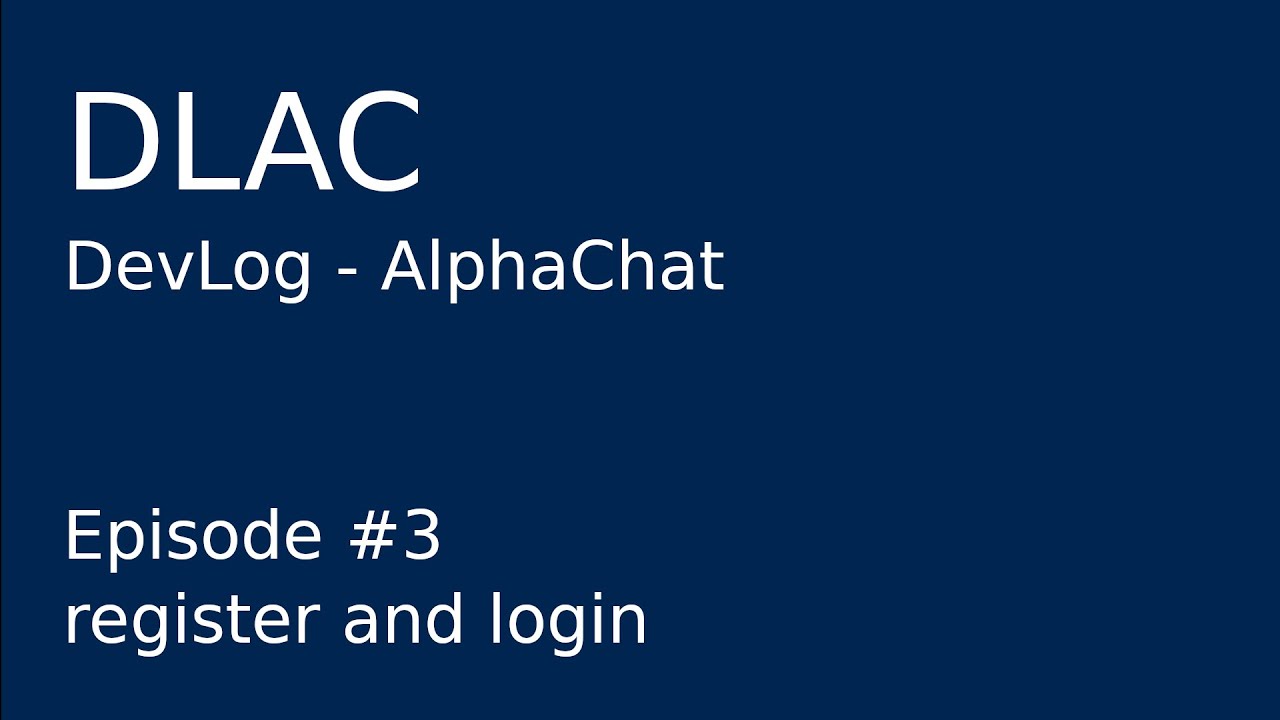DLAC #3 - register and login