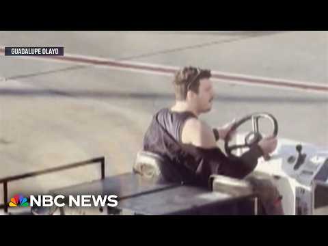 Passenger steals airport vehicle in California
