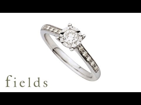 9ct White Gold Engagement Ring