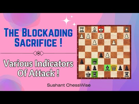 Lesson - 556 The Blockading Sacrifice !  Using Various Indicators Of Attack !