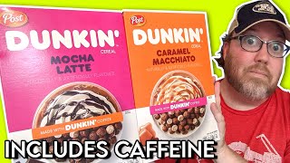DUNKIN' Mocha Latte and Caramel Macchiato Cereals