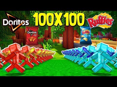100 DORITOS ORDUSU VS 100 RUFFLES ORDUSU 😱 - Minecraft