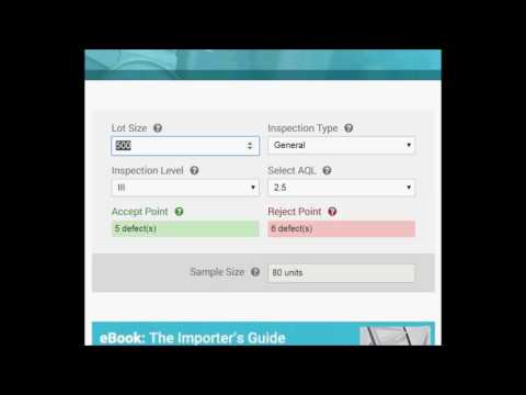AQL Calculator Tutorial