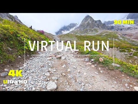 Virtual Run 4k Mont Blanc - Segment 3 Virtual Scenery for Treadmill