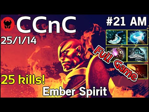 25 kills! CCnC [test123] plays Ember Spirit!!! Dota 2 Full Game 7.20