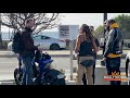 Keanu Reeves Talking To Fans About His ARCH Motorcycle For 3 Minutes Straight In Malibu