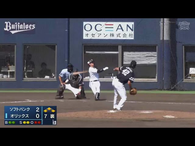 【ファーム】ホークス・大関 満塁のピンチで登板し、2者連続三振に抑える!! 2021/8/29 B-H(ファーム)