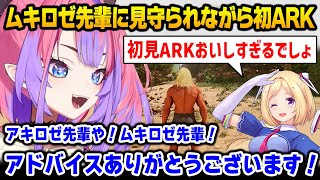 【ARK】ムキロゼ先輩に見守られながら初ARKをし、洗礼を受けるヴィヴィｗ【綺々羅々ヴィヴィ アキロゼ / DEV_IS FLOW GLOW ホロライブ】