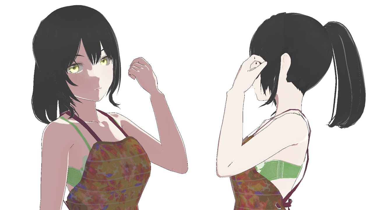 Hot Anime Maid Fully Rigged 3D Model