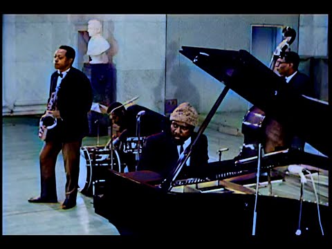 Thelonious Monk Quartet, at the University Aula, Oslo, Norway,  April 15th, 1966 (Colorized)