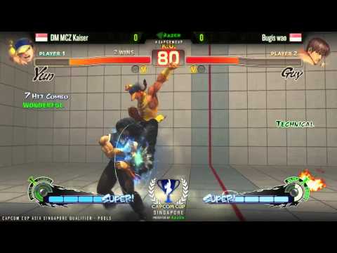 SSF4AE DM MCZ Kaiser vs Bugis wao - CAPCOM-Cup Asia SINGAPORE Qualifiers