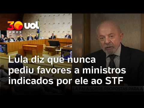 Lula diz que nunca pediu favores a ministros indicados por ele ao STF, em entrevista ao SBT