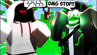 TROLLING My LITTLE BROTHER With A VOICE CHANGER.. (Roblox Bedwars)