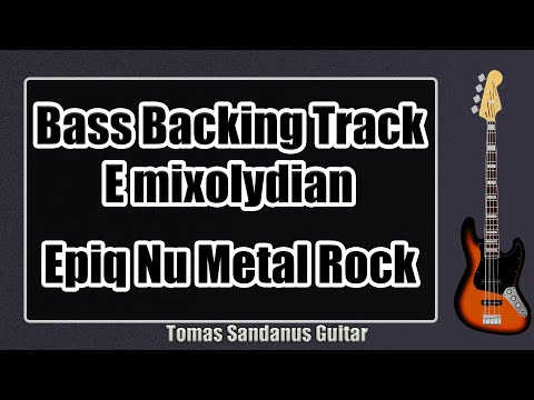Bass Backing Track E mixolydian - Epic Nu metal Heavy Rock - NO BASS | ST 29