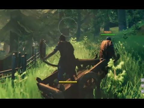 Valheim - Bypass the weight limit with a Human Chariot - Clever way to use the Cart!