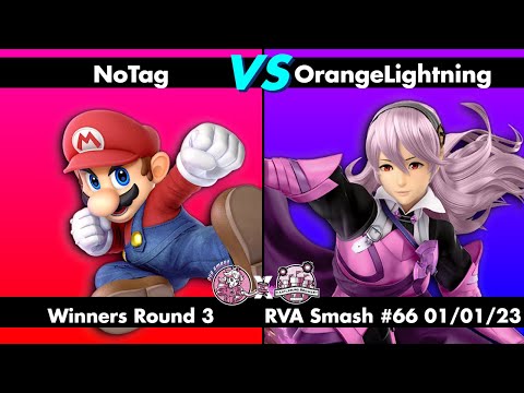 RVA Smash #66: NoTag (Mario) vs OrangeLightning (Corrin) - Winners R3 - Super Smash Ultimate SSBU