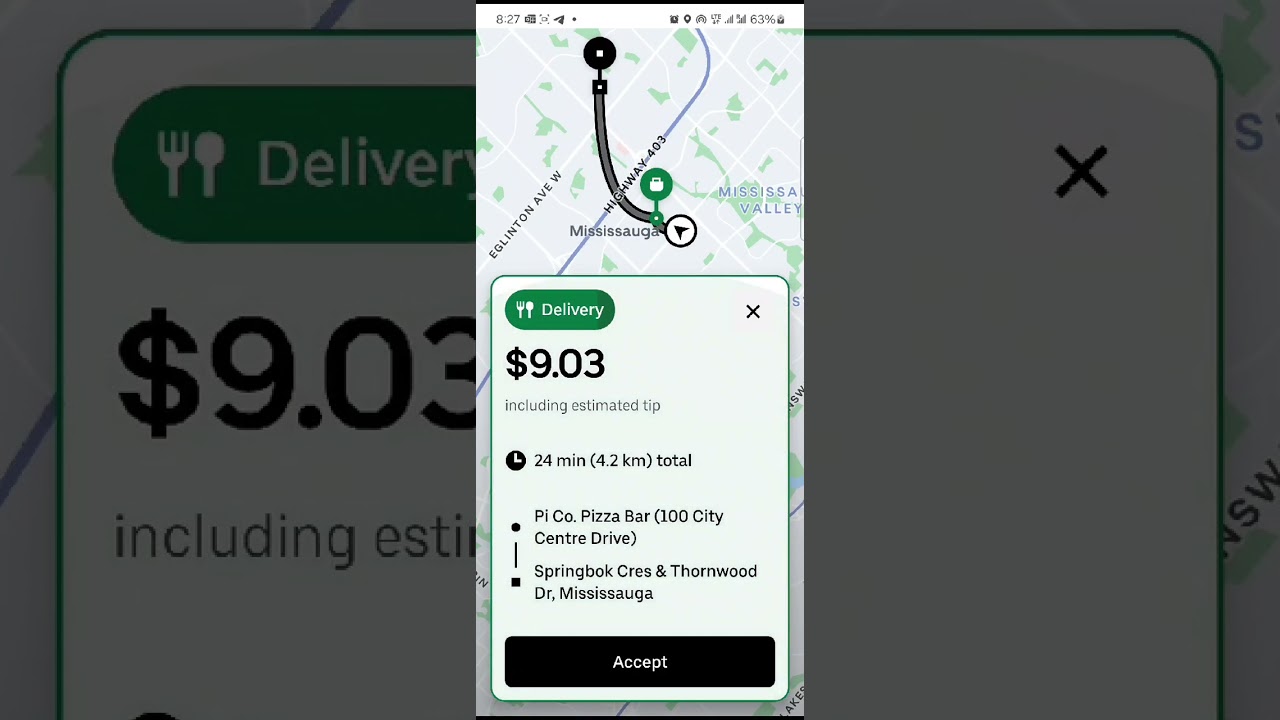 Uber Eats Bicycle delivery